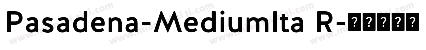 Pasadena-MediumIta R字体转换
